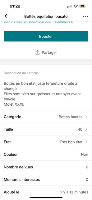 Bottes équitation busato