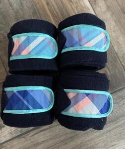 Bandes de polo cheval RG ITALY bleu marine écossais