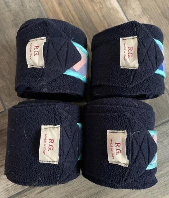Bandes de polo cheval RG ITALY bleu marine écossais