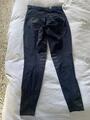 Pantalon cavalière bleu marine avec strass aux poches et derrière la ceinture
