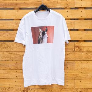 T-shirt cheval - blanc - équitation - Taille L - neuf