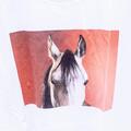 T-shirt cheval - blanc - équitation - Taille L - neuf