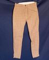 Pantalon d’équitation - vintage - à carreaux marron/beige - Taille 34/36