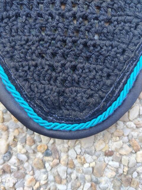 Bonnet Equidées noir/bleu canard