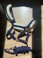 licol et longe bleu marine/rose gold taille poney