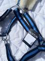 Licol bleu et noir avec moumoute