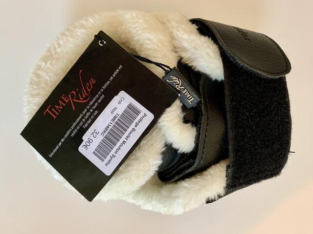 Ensemble guêtres protèges-boulets noir et mouton Time Rider taille M