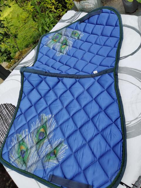 Tapis de selle plume de paon
