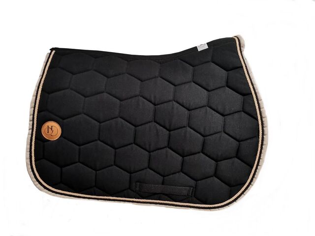 Tapis de selle Equ'idées Noir et beige