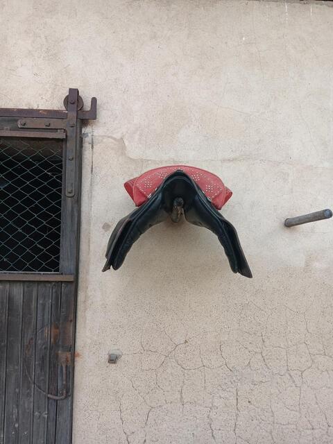 Selle Portugaise rouge et noir en bon etat
