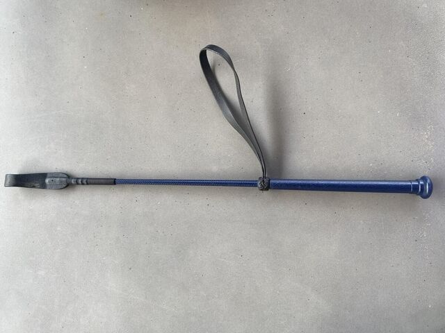 Cravache bleu marine et noir