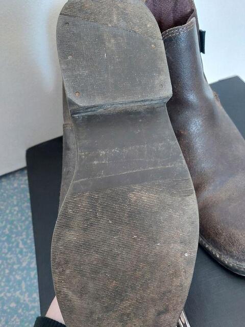Boots d'équitation en cuir marron