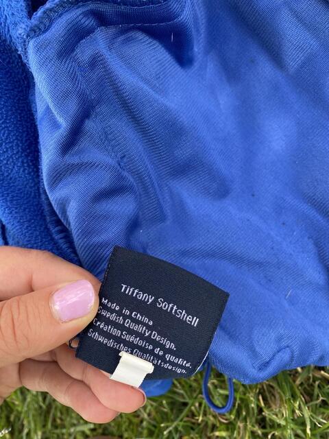 Veste softshell bleue électrique
