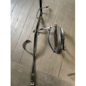 Muserolle noire et argent cheval