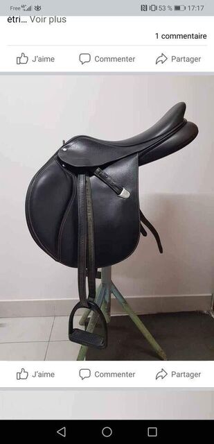 SELLE CSO BATES CUIR NOIR 17.5 MODELE ELEVATION