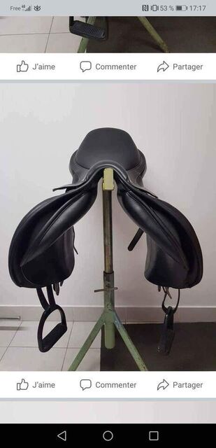 SELLE CSO BATES CUIR NOIR 17.5 MODELE ELEVATION
