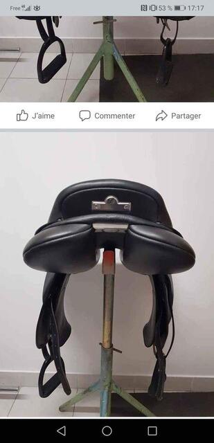 SELLE CSO BATES CUIR NOIR 17.5 MODELE ELEVATION