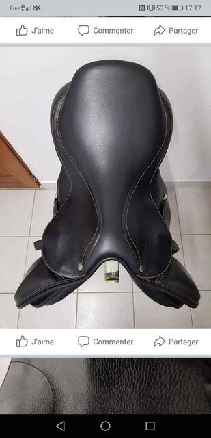 SELLE CSO BATES CUIR NOIR 17.5 MODELE ELEVATION