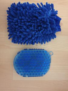 Gant de massage et gant microfibre