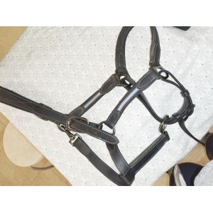Licol cuir noir fouganza