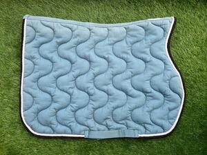 Tapis de selle Equithème Polyfun - bleu acier - taille cheval Full