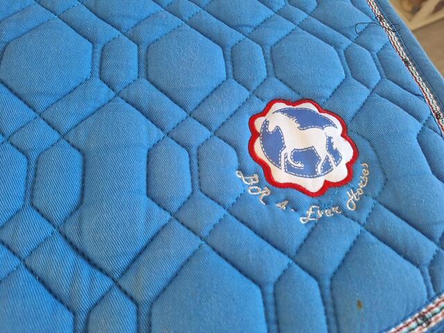 Tapis bleu ciel de taille Shetland très bon état