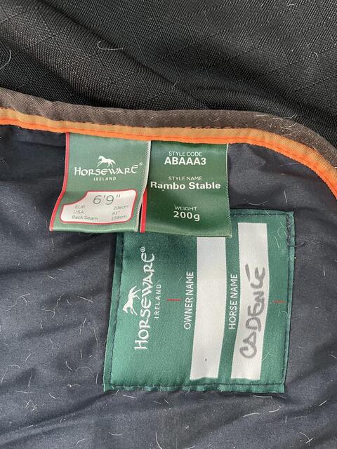 Couverture horseware 200 gr de box