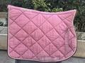 Tapis Lami-Cell vieux rose taille cheval avec cordelette bicolore