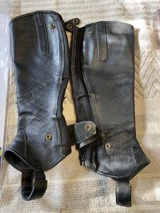 Chaps cuir noir equitheme