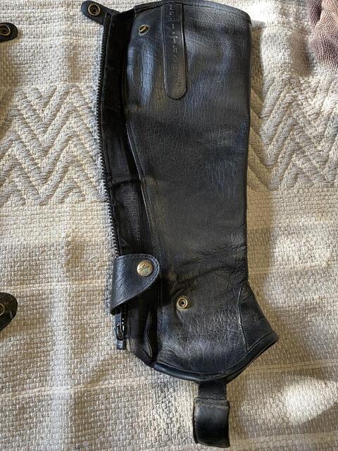 Chaps cuir noir equitheme