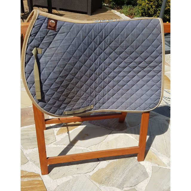 Tapis bleu/gris