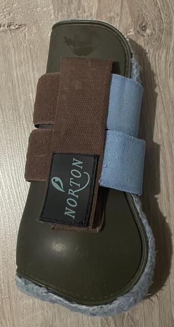 Guêtres Norton taille poney marron et bleu