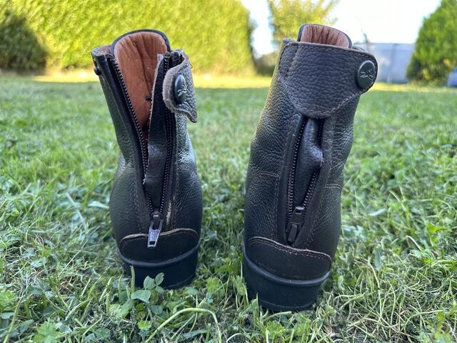 Bottines cuir grainé marron Equi'thème