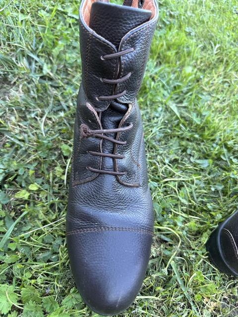 Bottines cuir grainé marron Equi'thème