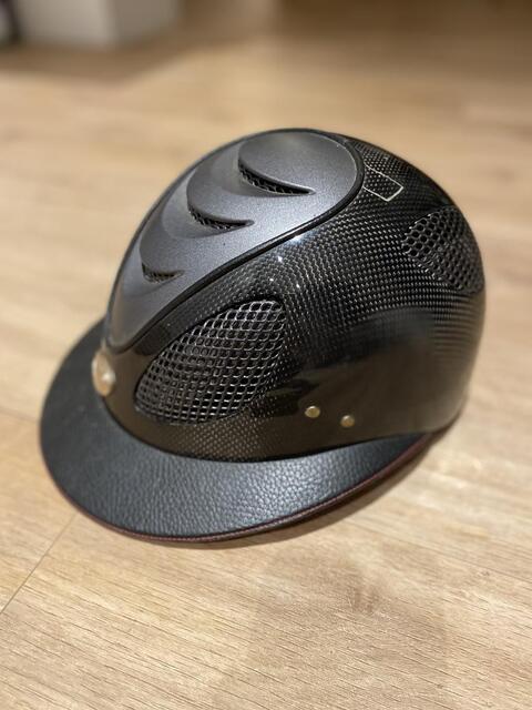 Casque GPA First Lady Carbone Visière rouge
