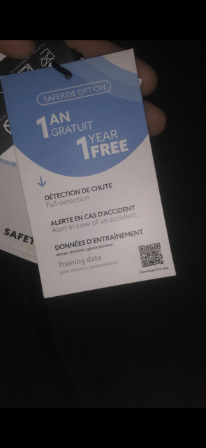 Gilet airbag savefit by Seaver connecté