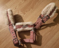 Licol SD Design rose moumoute beige bouclerie argent