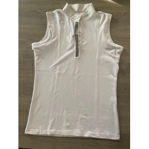 Polo de concours pikeur blanc sans manches taille 38 neuf