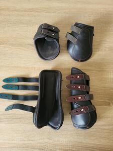 Guêtres et protèges boulets équipe en cuirs Taille M
