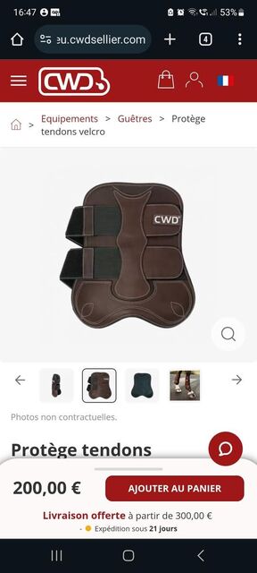 GUÊTRES CWD T3 VELCRO NEOPRENE