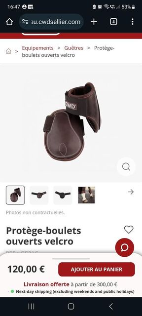 PROTÈGE-BOULETS CWD JAMAIS PORTÉS