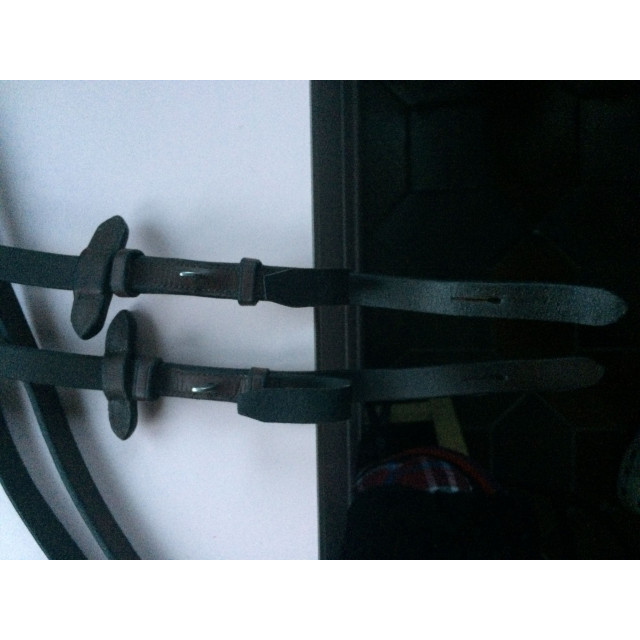 Rênes lisse avec arrêtoirs  Éric Thomas havane