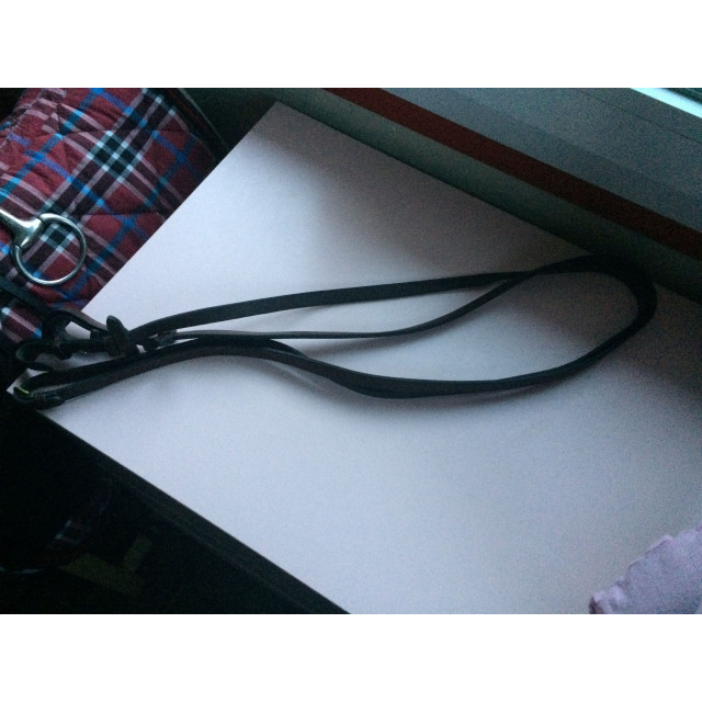 Rênes lisse avec arrêtoirs  Éric Thomas havane