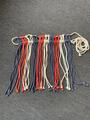 Frontal anti-mouche bleu, blanc et rouge