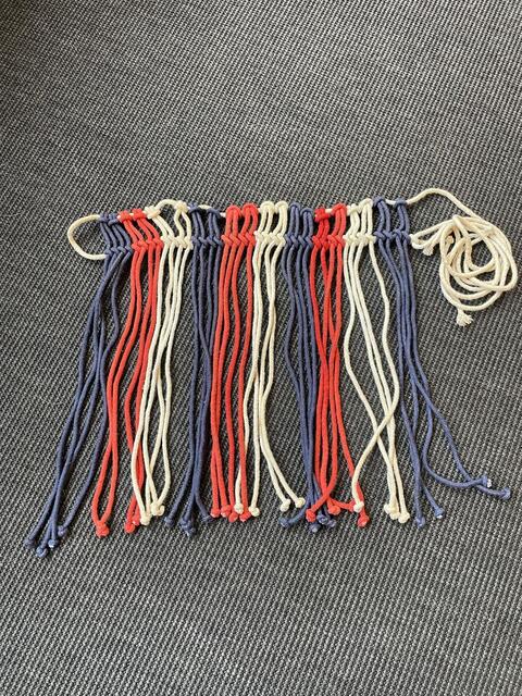 Frontal anti-mouche bleu, blanc et rouge