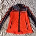 VESTE ZIP HV POLO ROUGE/MARINE MANCHE LONGUE AVEC ELEGANT LOGO EN STRASS * TAILLE M
