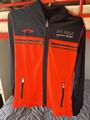 VESTE ZIP HV POLO ROUGE/MARINE MANCHE LONGUE AVEC ELEGANT LOGO EN STRASS * TAILLE M