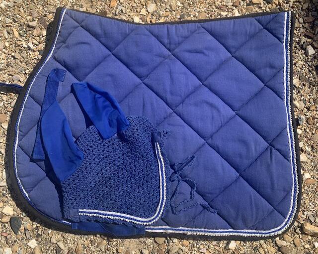 ensemble tapis bleu roi