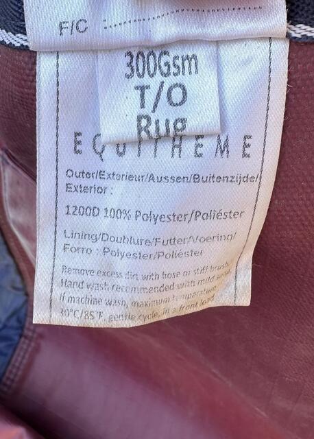 Couverture Equitheme Tyrex 1200D 300g