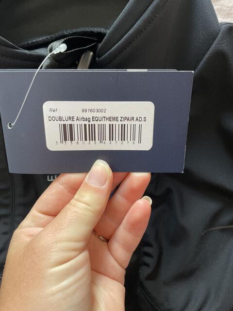 Veste équitheme compatible air bag